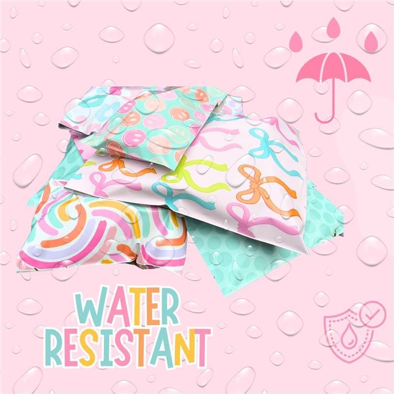 6x9 Colorful and Stylish 100 Pack Poly Mailer Bags with Unique Designs | Wate... gallery