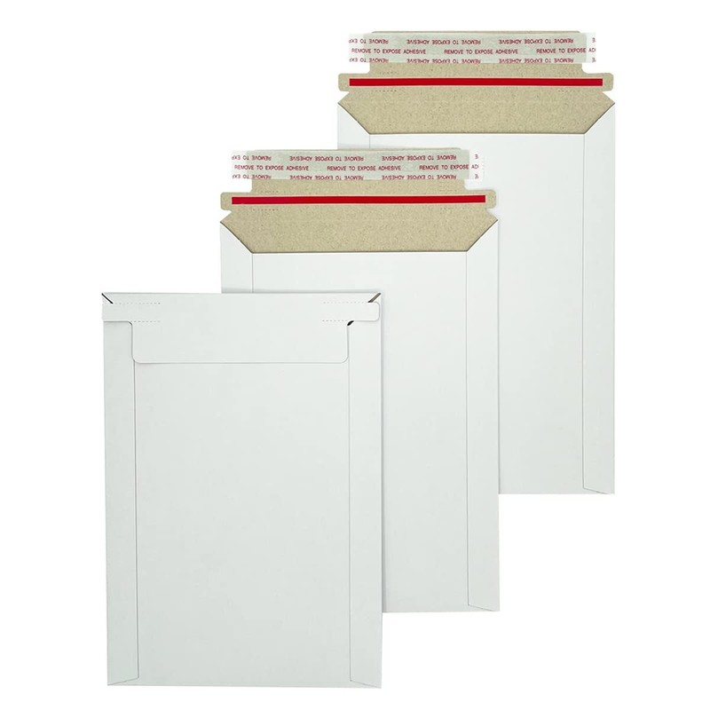 White Rigid Mailers 9.25×11.5 inches 22 Pack Flat Cardboard Mailer Documents