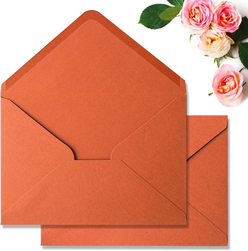 50 sobres A7 color naranja quemado 5.25 x 7.6 pulgadas autoadhesivos Invitacion gallery