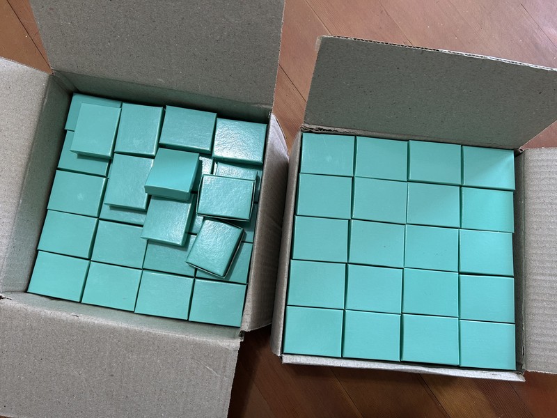 170 Cotton Filled Teal Jewelry Earring Boxes - 2 1/8 x 1 5/8 x 3/4 Gift Boxes gallery