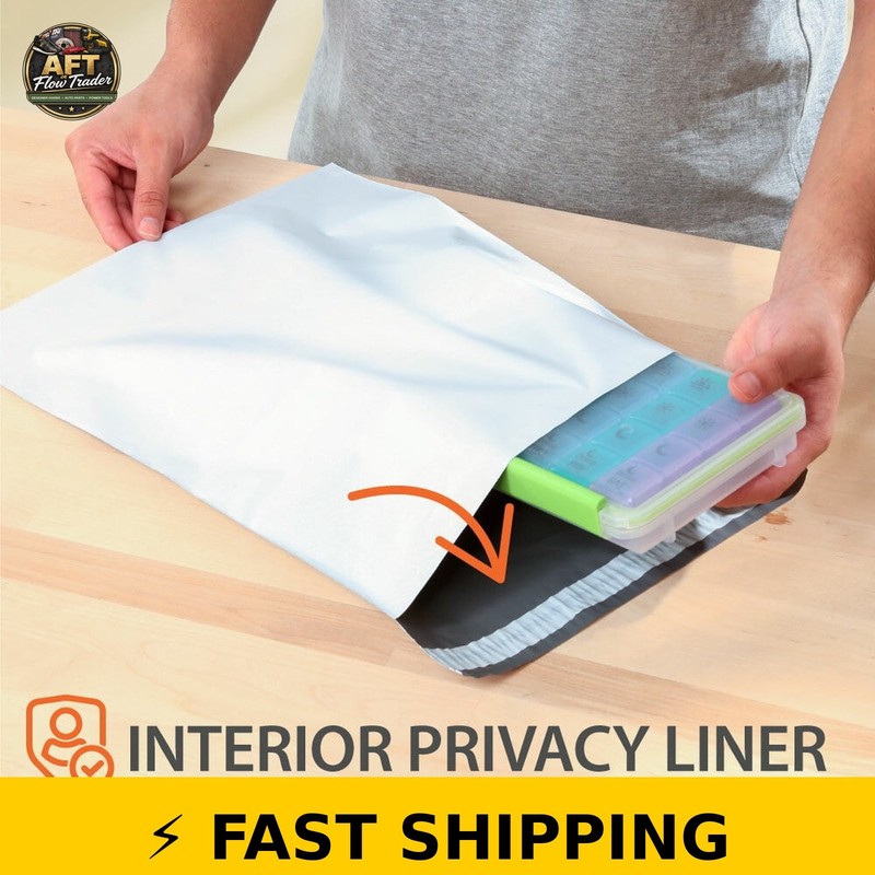 Pen+Gear Self-Seal Poly Mailers #5, 12x15.5 Inches, White, 25 Count gallery
