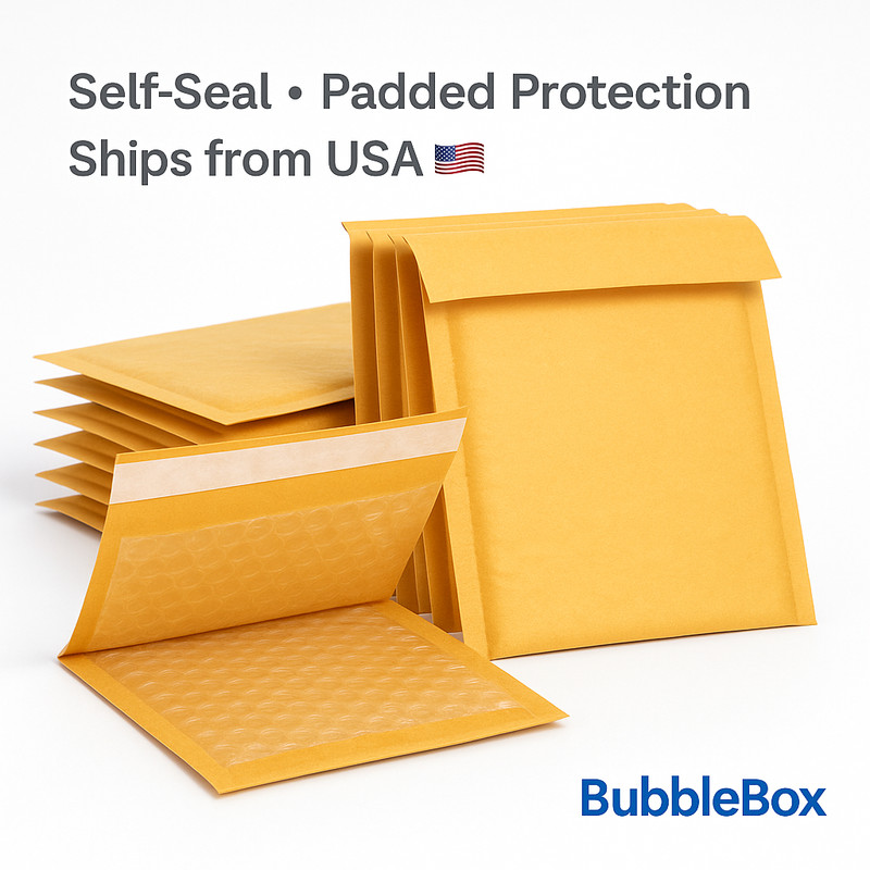 #0 6×10 Kraft Bubble Mailers Padded Envelopes Self-Seal Shipping Bags Bulk Packs