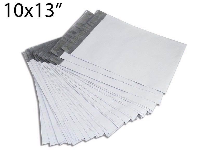 25 GRAY POLY SELF SEALING BAGS 10″ X 13″