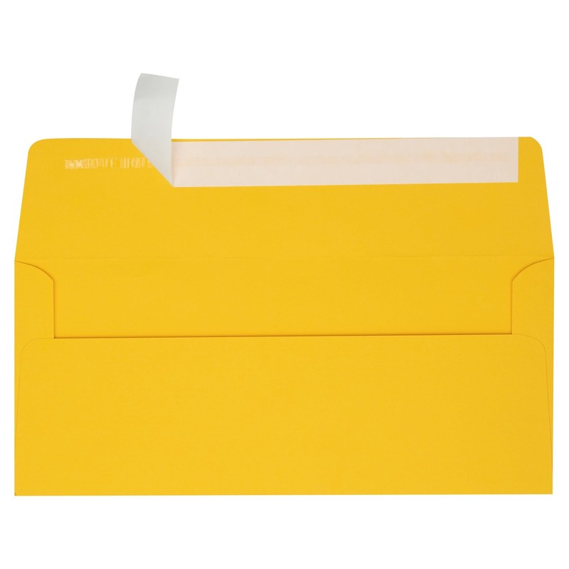 50 Pack Yellow Self Seal Envelopes Business And Personal Use Durable Printable