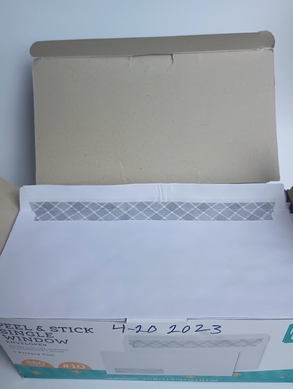 Pen+Gear Peel & Stick Single Window Envelope #10 185 Envelopes Open Box gallery
