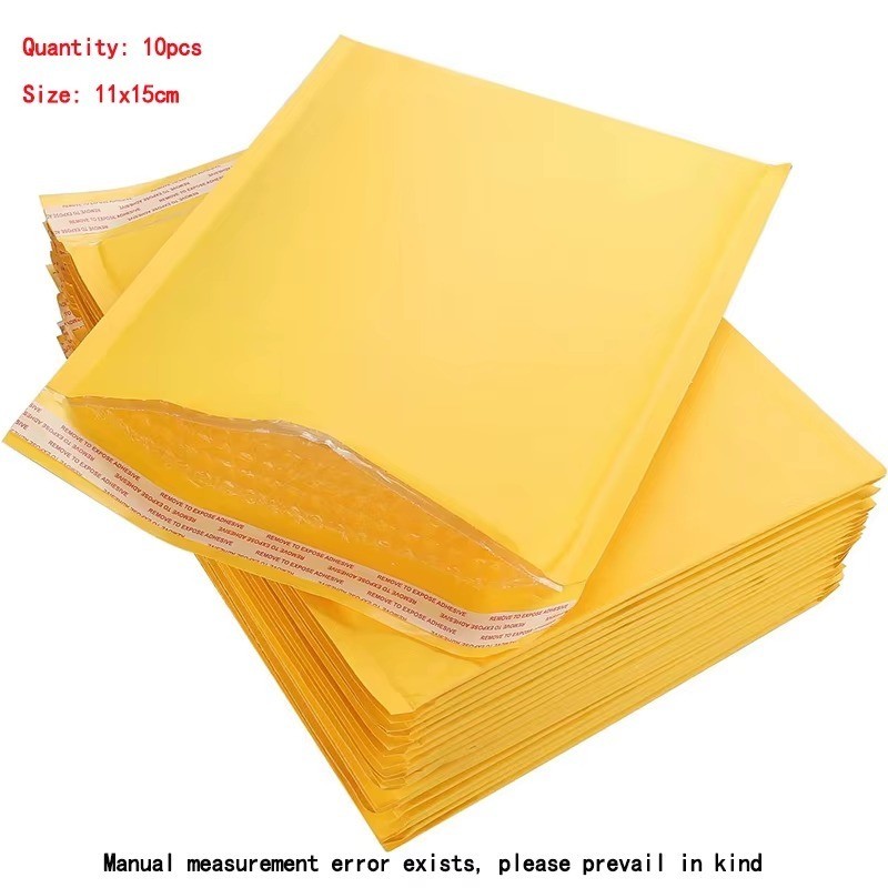 10 pcs Kraft Sealing Paper Padded Bubble Envelopes Mailers Shipping Case