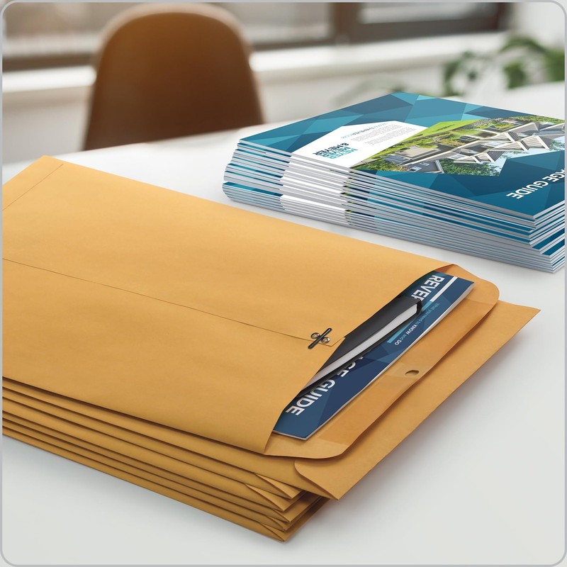9 x 12 Clasp Envelopes with Deeply Gummed Flaps, Great for Filing, Storing or... gallery