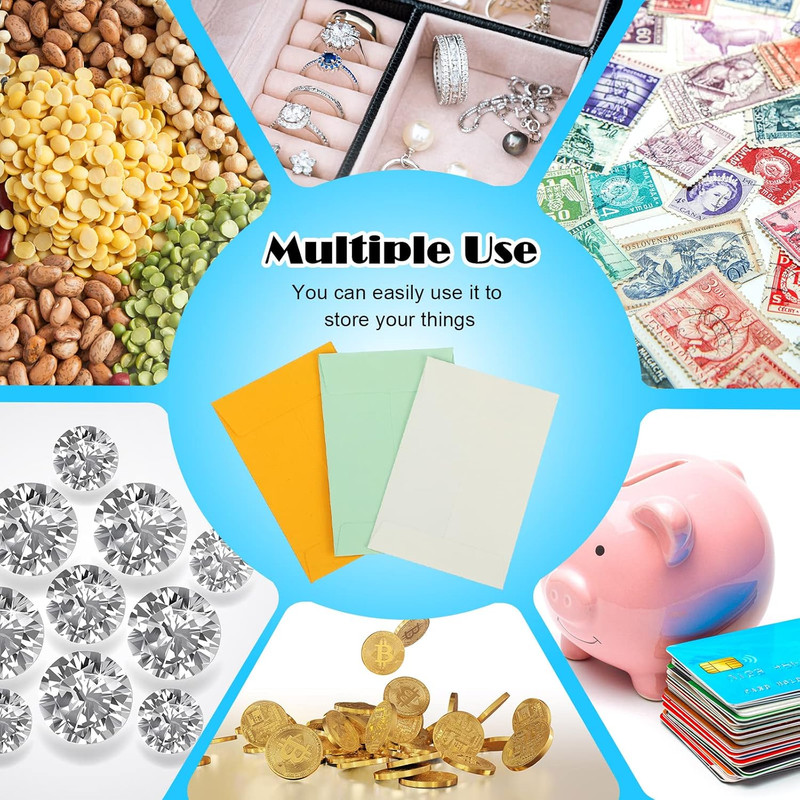 Geyee 500 Pcs Small Coin Seed Envelopes Small Tip Envelopes for Cash Self Adhesi gallery