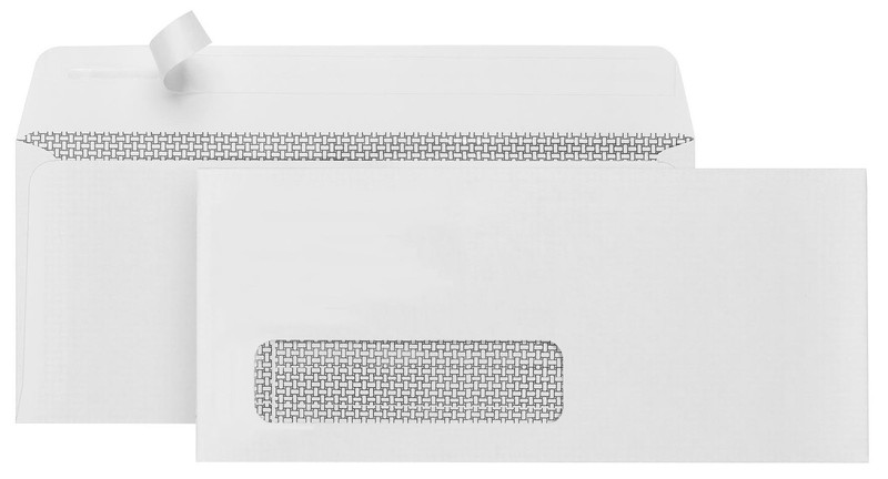 500 Left Window Envelopes Self Seal #10 Security Tint 4 1/8 x 9 1/2 Inches