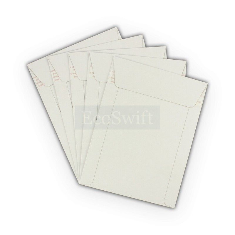 500 - 7 x 9 EcoSwift White CD/DVD Photo Flats Cardboard Envelope Mailer Mailers gallery