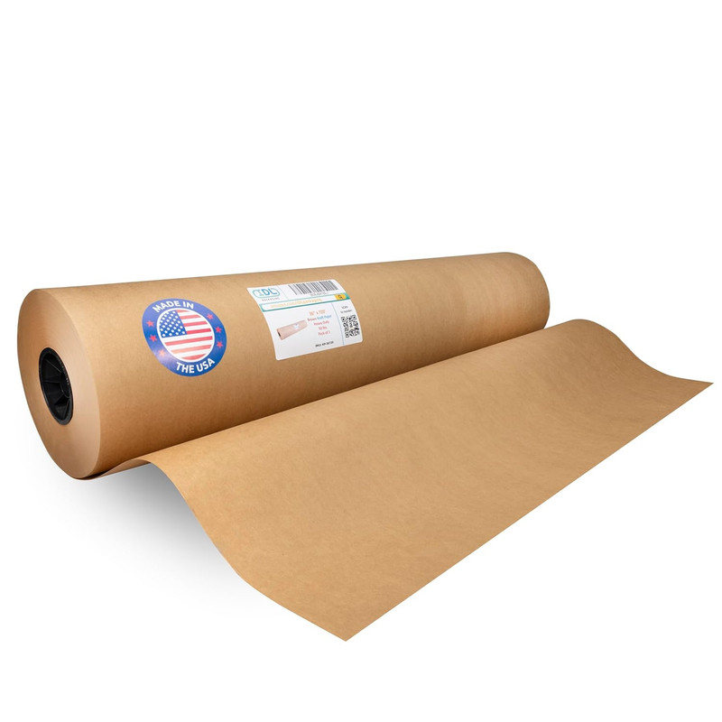 36" X 8640" (720 Feet) - Brown Kraft Paper Roll - 50Lb Thickness - Usa-Made Heav gallery