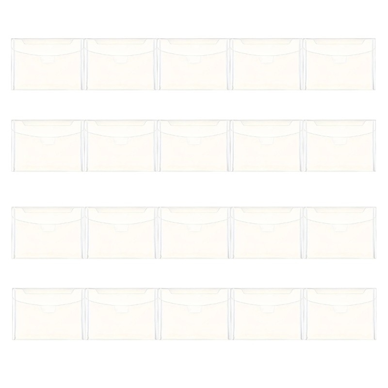 20Pieces File Pouches Clear Envelope Storage Bag Document Folder Water Resistant gallery