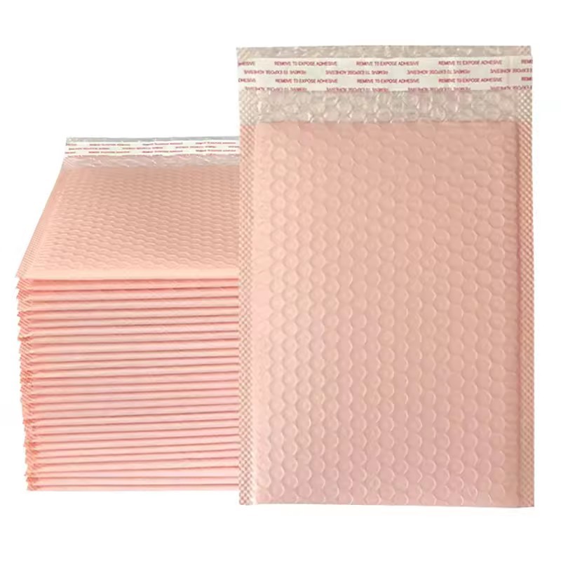 100 Piece All Sizes Peach Light Pink Bubble Mailers Self Seal Envelopes