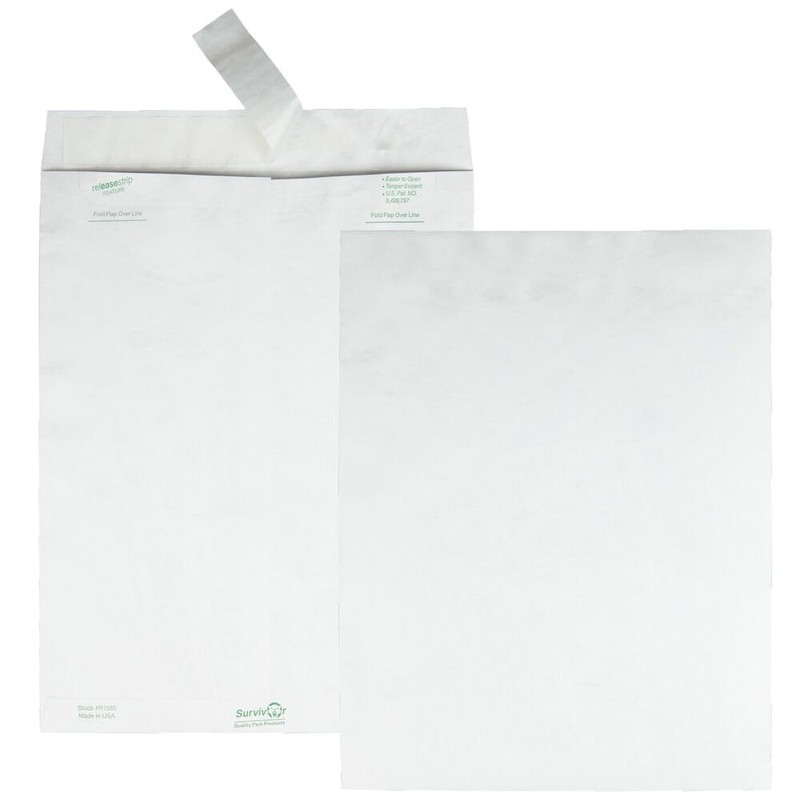 Survivor Envelopes, 10″ x 13″, Made with Strong, Lightweight DuPont Tyvek Mat…