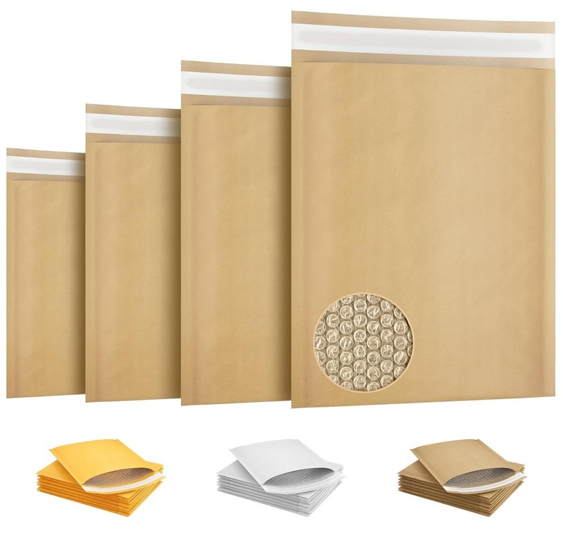 1000 #000 4×7 Kraft Natural Paper Padded Bubble Envelopes Mailers Case