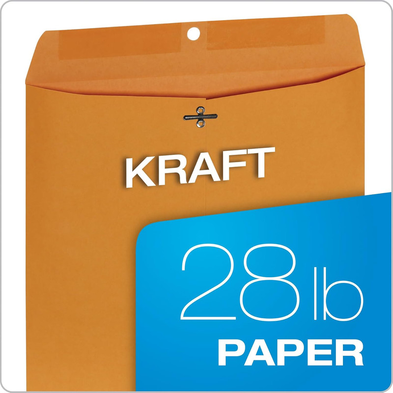 10 X 13 Clasp Envelopes, Gummed, 28 Lb Brown Kraft, for Mailing Flat Letter Size gallery