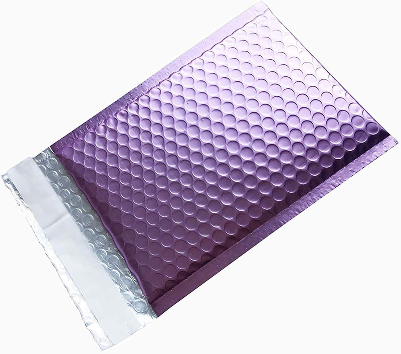Proline Matte Metallic Purple Bubble Padded Mailers 4X8 Inch Self Seal Padded En gallery