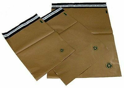 Biodegradable Poly Bag Mailer 25 #1 7.5×10.5 Brown Unlined Self Seal Envelope