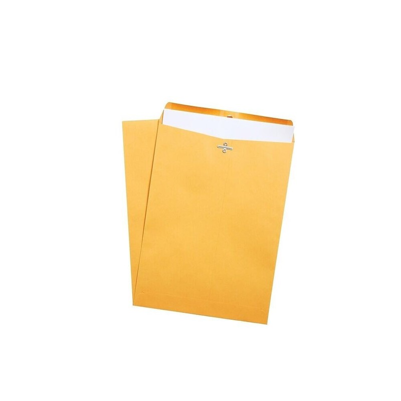 100 Pcs CLASP ENVELOPES 9x12 28lb Kraft Shipping Mailing Gummed Business Manila gallery