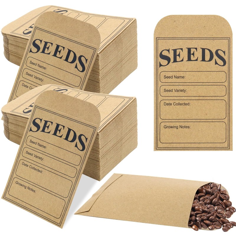 LOTMER 200 Pieces Seed Saving Envelopes, 3.2×4.8 Inch Seed Packets Envelope,