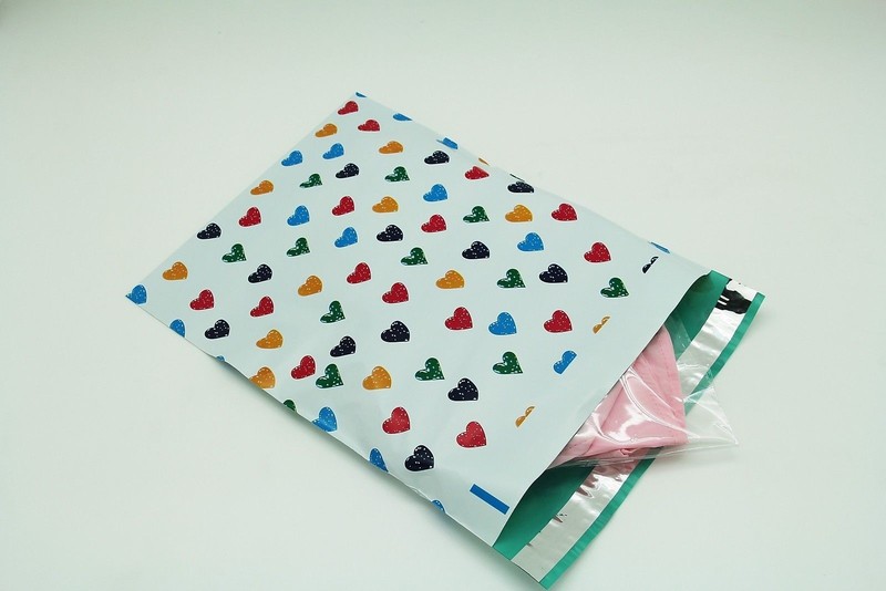 500 14.5×19 Colorful Hearts Designer Poly Mailers Envelopes Boutique Custom Bags
