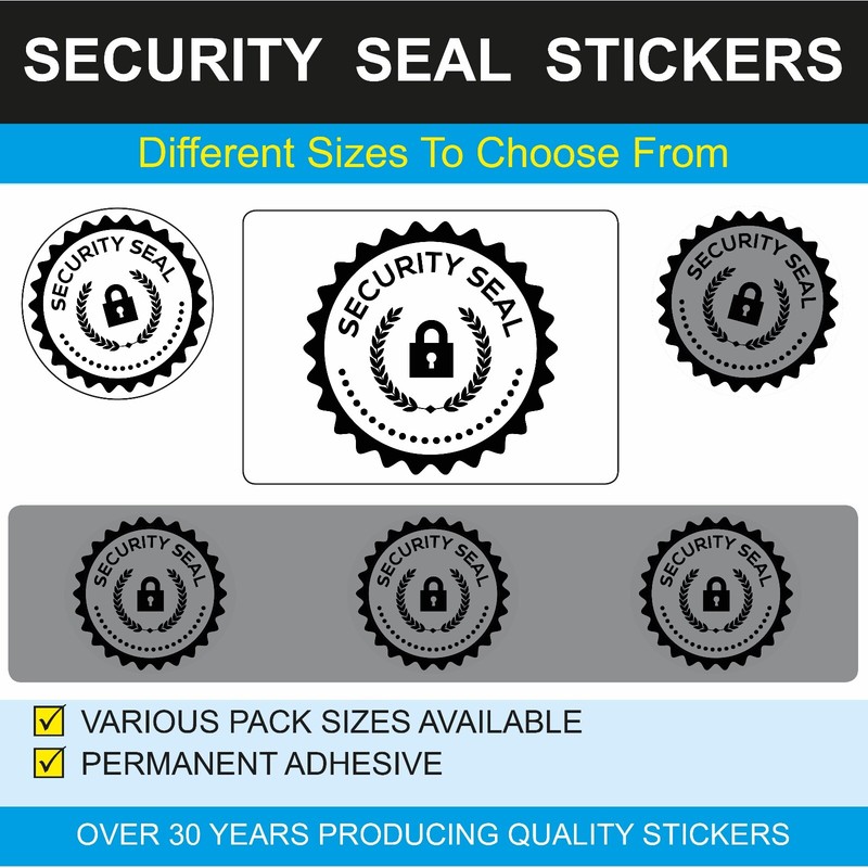 Gift Bag / Jewellery Packaging Security Seals Choose Your Sticker Size gallery