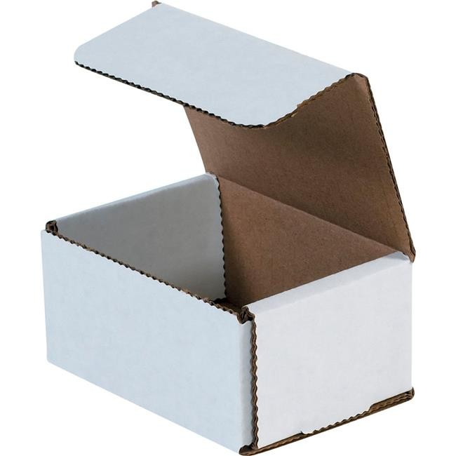 Box Packaging B3203392 Corrugated Mailers 4 x 3 x 2 in. – White – Pack of 25