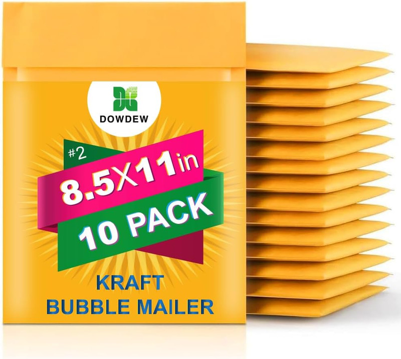 Sobres de Burbuja Kraft Paquete de 10 Sobres de Embalaje Numero 2 de 8 5 por 11