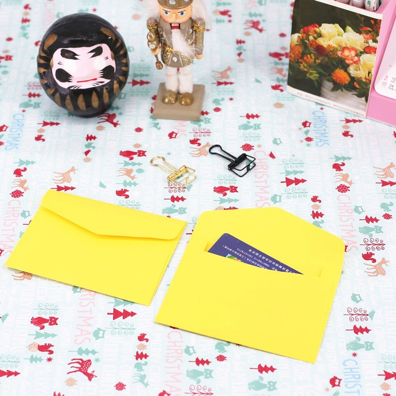 60Pcs Mini Colorful Unprinted Envelope Blank Monochromatic Envelope (Random gallery