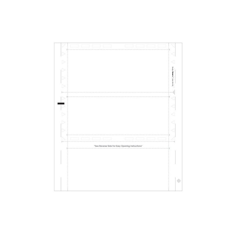 White Pressure Seal Form, with Blockout, EZ Fold (Carton of 2,000)