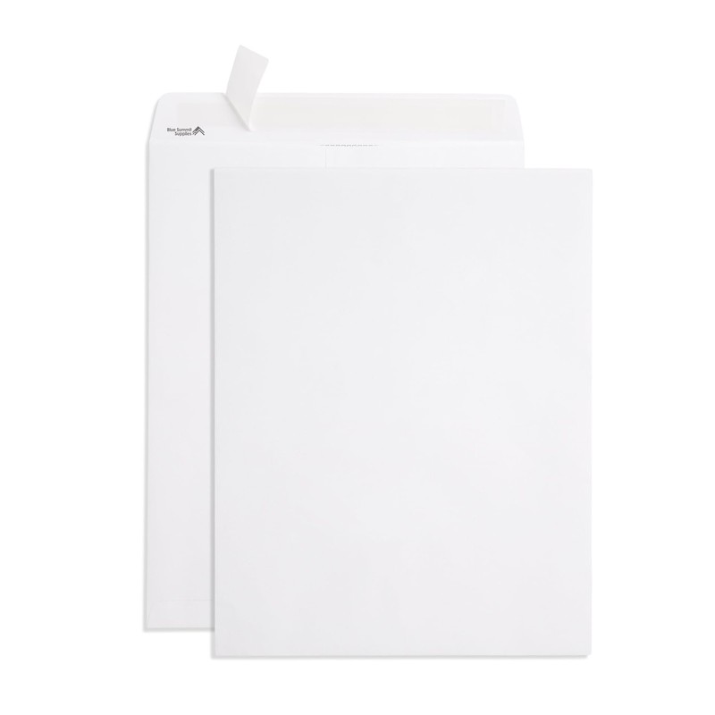 Blue Summit 50 White Catalog Envelopes – 28lb – 12 x 16 inch – 12 x 16,
