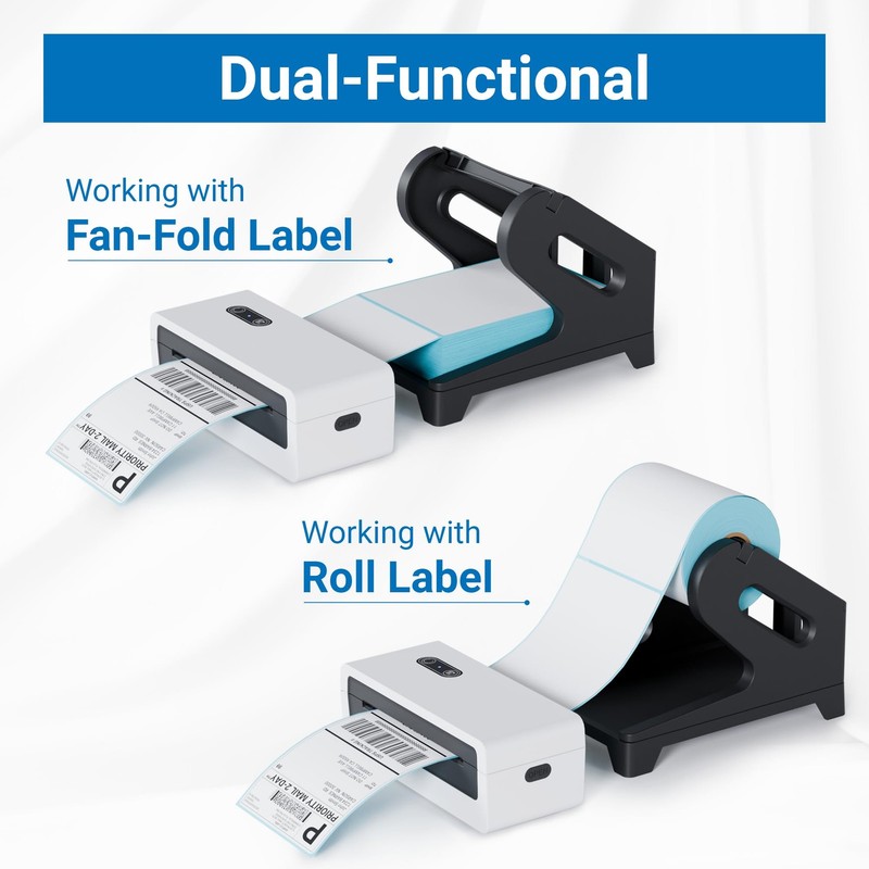 Jiose 4x6 Label Holder - Thermal for Rolls and Fan-Fold Black gallery
