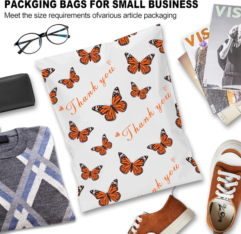 Thank You Poly Mailer 10X13 - 25 Pack Strong Thick Self Adhesive Mailing Bags - gallery