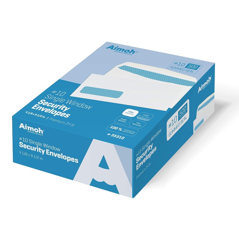 #10 Single Left Window Security Tinted Envelopes, Gummed Closure, Size 4-1/8 ... gallery