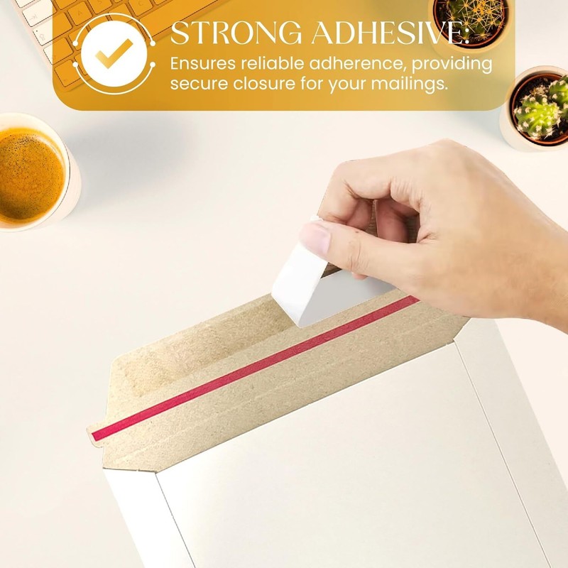 100-300Pack 4Size Rigid Photo Shipping Flats Cardboard Envelope Mailers 300GSM gallery