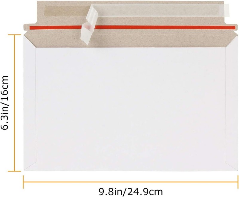 100Pack Rigid Mailers Stay Flat Photo Document Mailers 6X10 Inch Self Se gallery