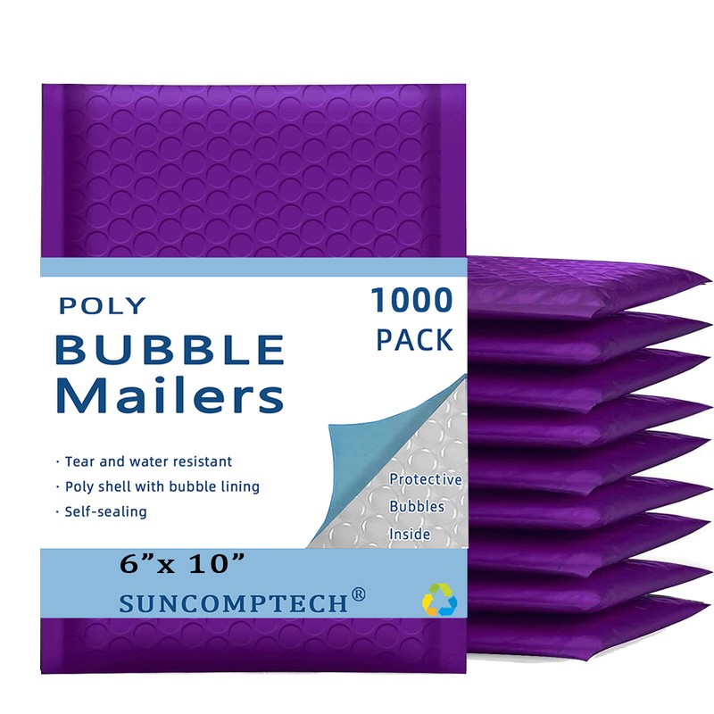#0 6×10 (6×9 ) Poly Bubble Padded Envelopes Mailers Shipping Bag PURPLE 1000 PCS