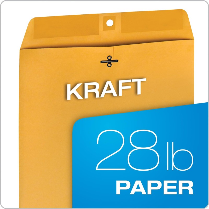 Quality Park Clasp Envelopes, Brown Kraft, 10 x 15 inches, Box of 100 37898 gallery
