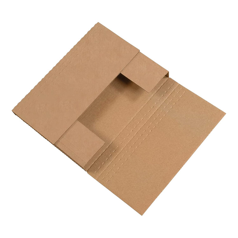 Literature Mailer, 12 1/8" x 9 1/8" x 2", Kraft (Pack of 50) Easy-fold mailer do