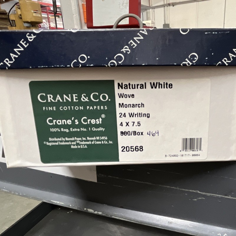 Crane & Co. Crane’s Crest Monarch Natural White Wove Envelopes