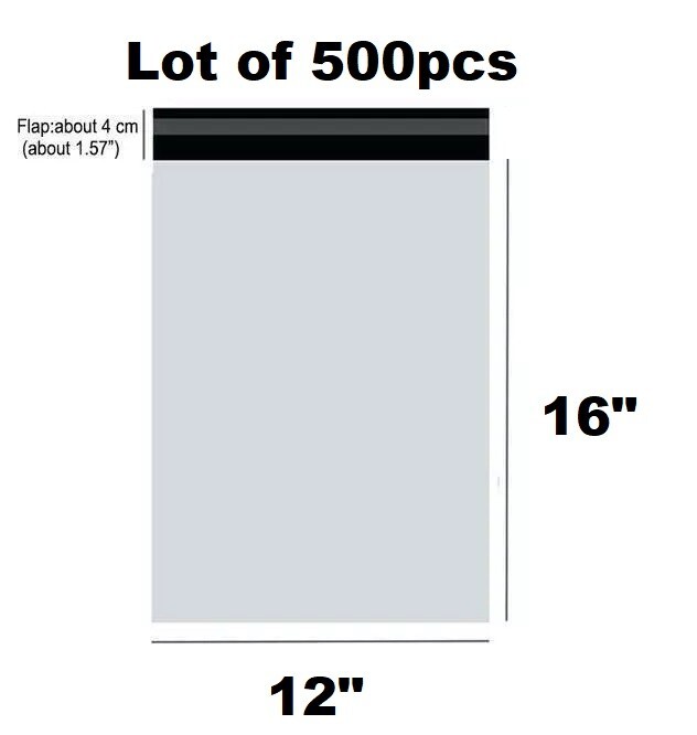 Lot of 500 (12″x16″) Poly Mailer 2 Mil Shipping Mailing Packaging Envelope Bags