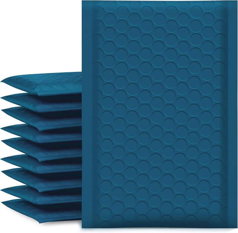 Opaque Navy Blue Self-Seal Bubble Mailers 4×8 Inch – 100 Pack for Shipping Needs