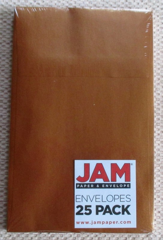 JAM, GOLD PAPER ENVEOPES. 25 PACK. 6″ X 9.5″ . NEW SEALED.