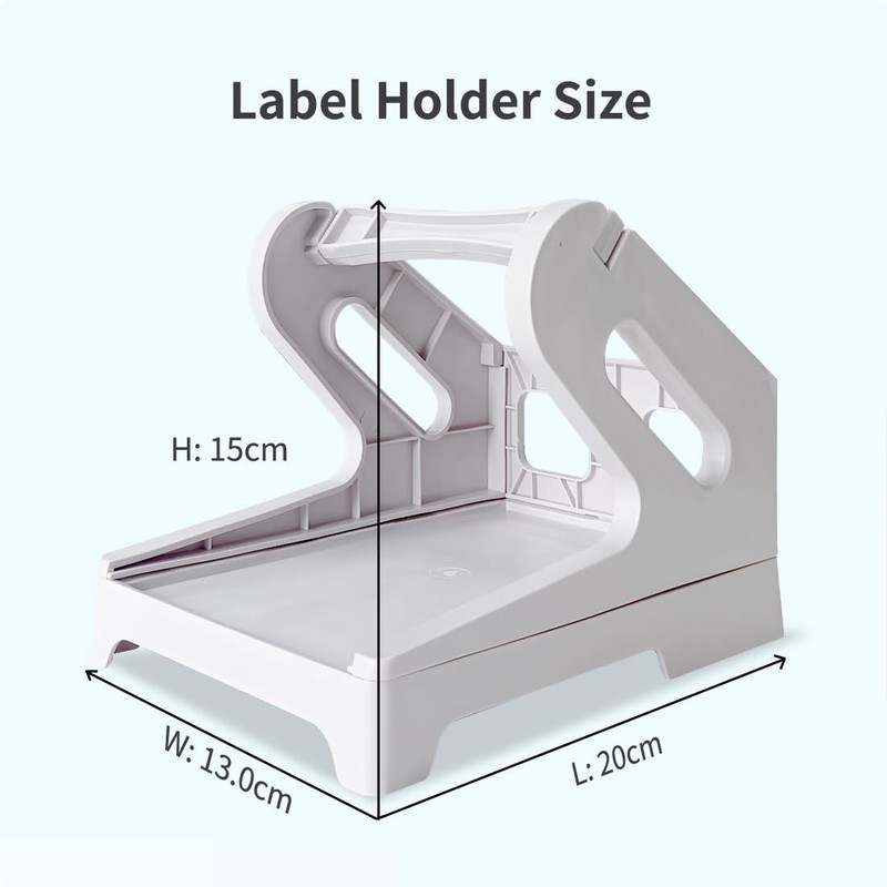 vretti Label Holder for Rolls and Fan-fold Labels, 7.8*5.2*5.9 inches, White gallery
