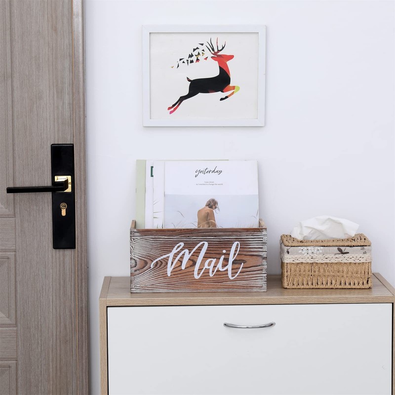 Cfyacfy Mail Organizer Magazine Countertop Mail Storage Organizer For Home Mail gallery