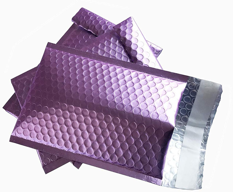 Proline Matte Metallic Purple Bubble Padded Mailers 4X8 Inch Self Seal Padded En gallery