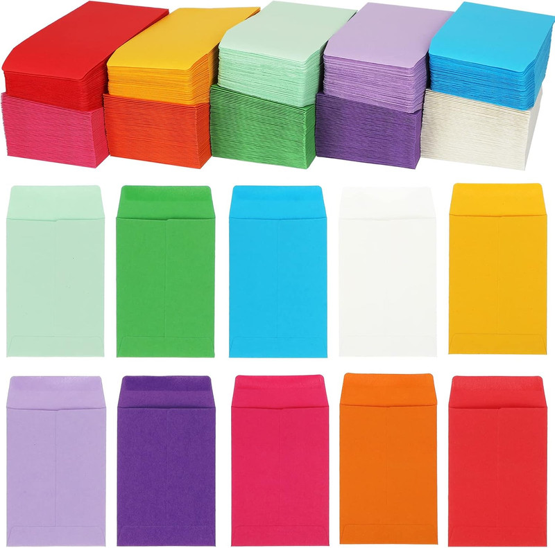 500 Pcs Small Coin Seed Envelopes Small Tip Envelopes for Cash Self Adhesive Min