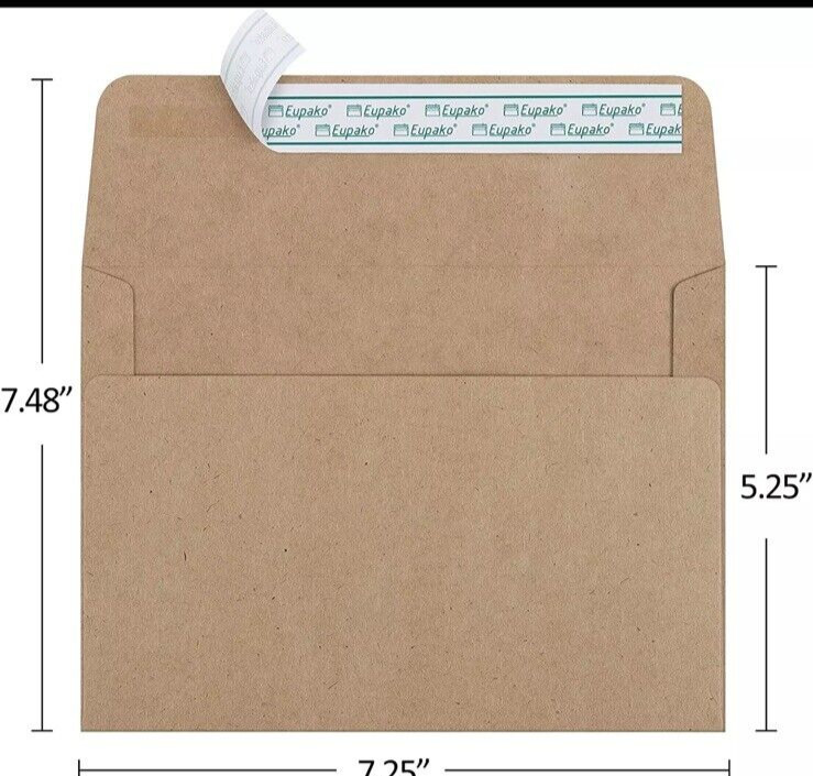 5X7 Envelopes Self Seal 250 Pack, Brown A7 Envelopes, Kraft Paper Envelopes gallery