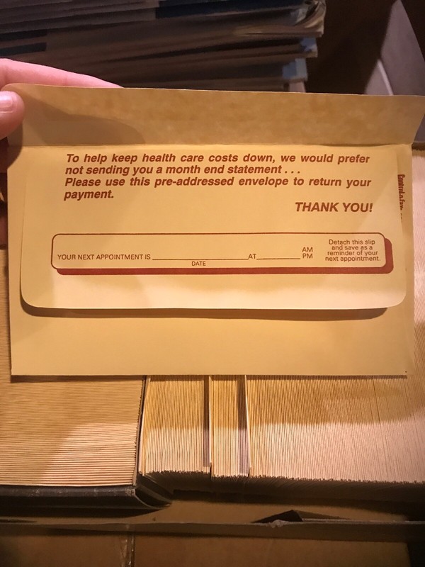 Lot Of 1000 3 1/2×6 1/8 Medical Payment Envelope 24 Ivory Wove