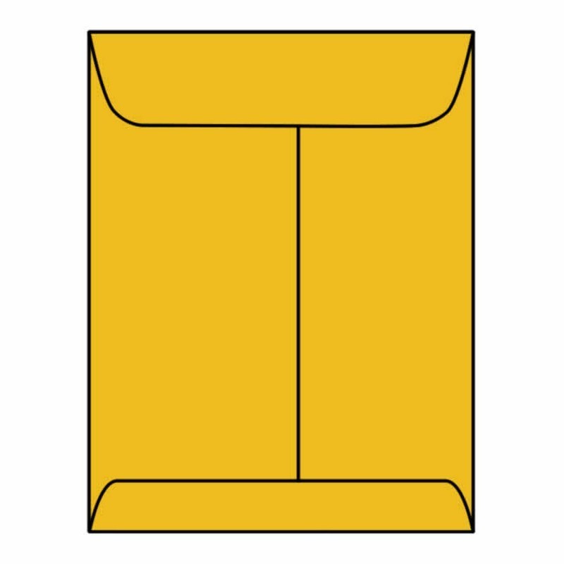 Open End Catalog Envelopes, 5″ x 7-1/2″, 24#,Tan / Brown Kraft, Center Seam